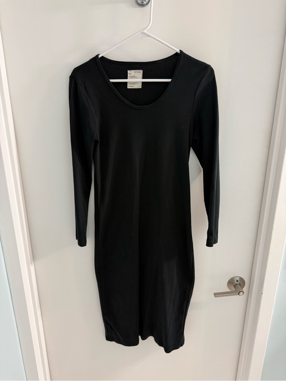 For Days Black Long Sleeve Scoop Neck Dress